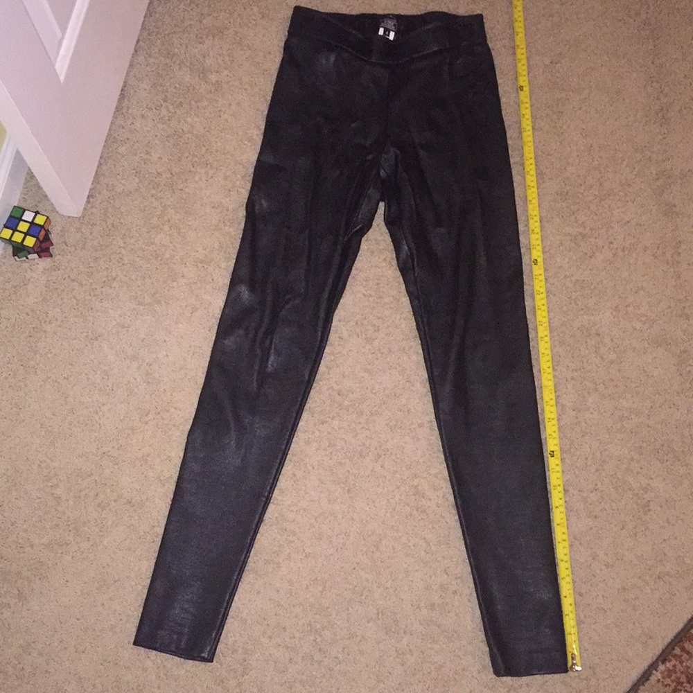 Faux leather black skinny pants! Cute cute cute!